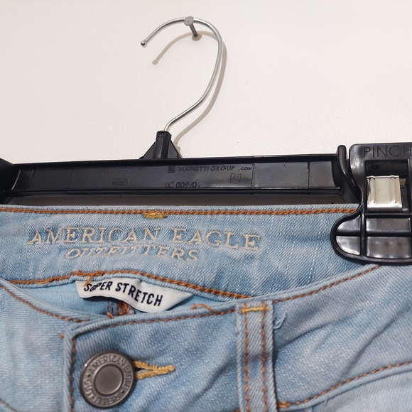 American Eagle Outfitters Light Blue Skinny Jeans Women Denim Casual Jegging - Picture 3 of 7